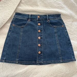 AE Denim Button-Front Skirt